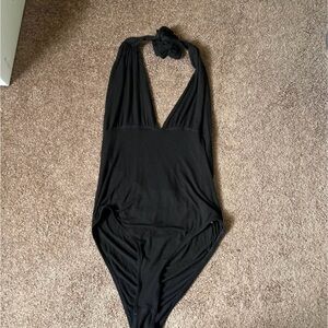 Black Halter Neck Swimsuit